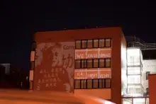 CAB projection from "Here to Stay" at I.S. 131 Middle School
