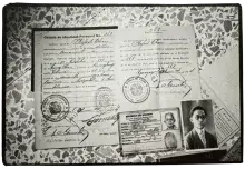 id papers flat lay 